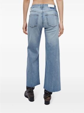 RE/DONE mid-rise wide cropped jeans in Barley Worn NWT Size 25 MSRP $610